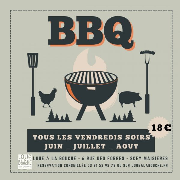 Barbecue party à Loue à la Bouche