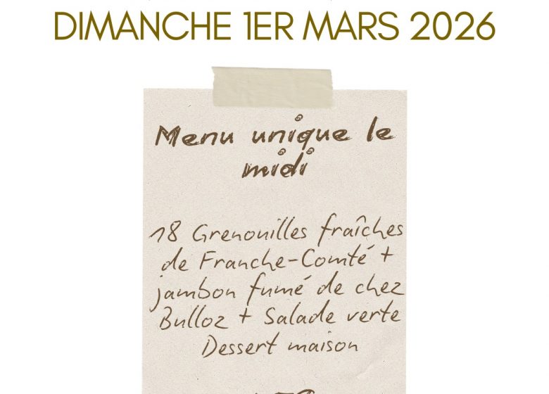 Menu Grenouilles – 1