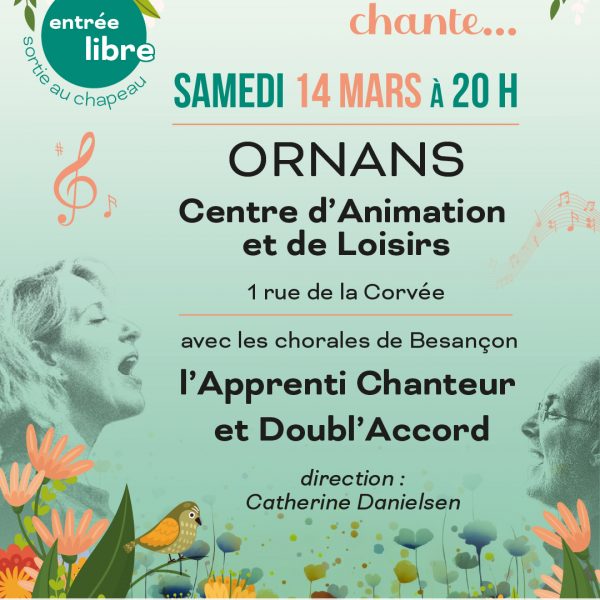 Chante la vie chante….. concert des chorales bisontines Doubl&rsquo;Accord et L&rsquo;Apprenti Chanteur