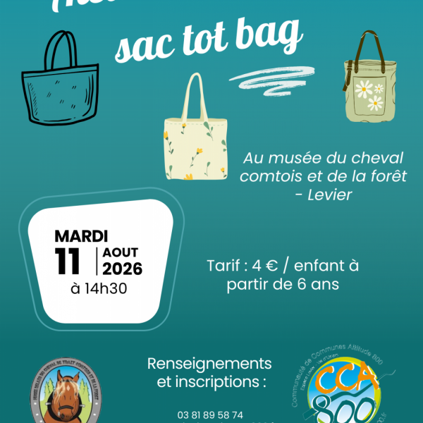 Atelier enfant – Décoration de sac tote-bag